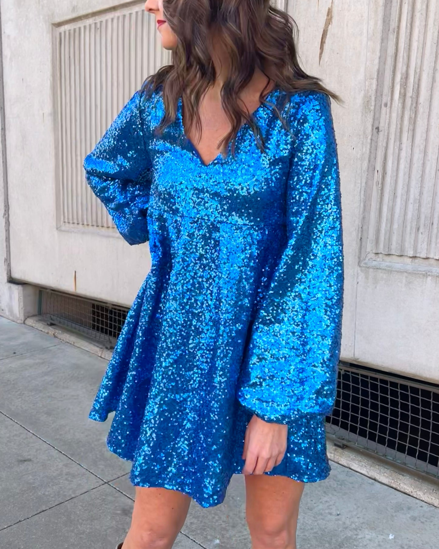 All About Me Sequin Babydoll Dress
