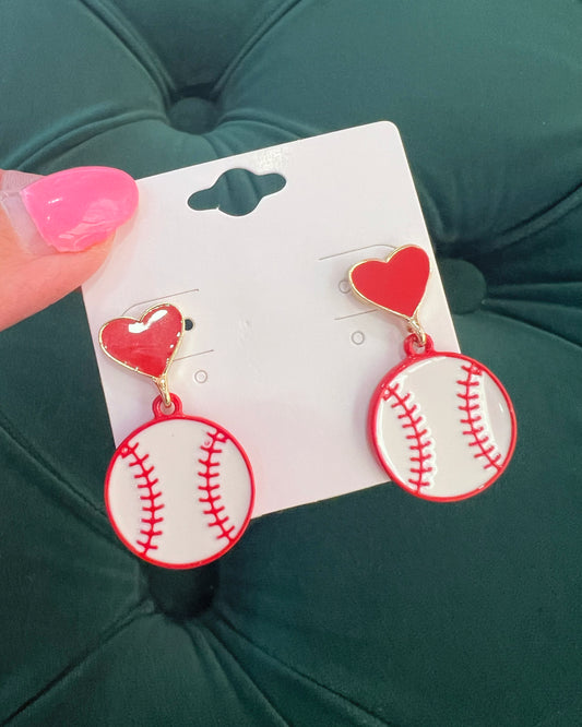 Love for Baseball Earrings