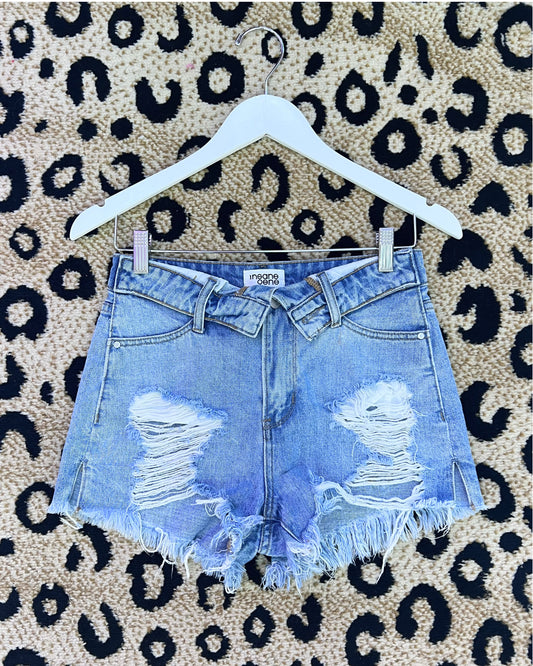 Flipping Out Denim Shorts